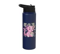Axolotl Kawaii Strawberry Milk Shake Stainless Steel Insulated Water Bottle