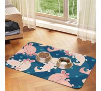 Axolotl Kawaii,Waterproof Pet Feeding Mat,PU Leather Placemats for Cat Dog Water Bowl,Food Mats,40x60cm