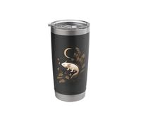 Axolotl Lover Dark Botanical Celestial Crescent Moon Stainless Steel Insulated Tumbler