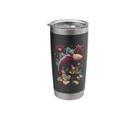 Axolotl Lover Dark Botanical Celestial Crescent Moon Stainless Steel Insulated Tumbler