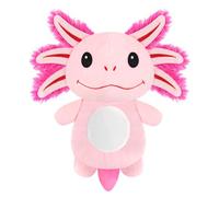 Axolotl Microwavable Heating Pad for Belly, Neck & Shoulders, Heatable Plush with Moist Heat, Removable Plush Cover, Unscented Natural Fill, Adorable Surprise Present, 6.8" x 10.6"