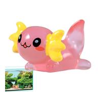Axolotl Mini Figures - Glow in Dark Resin Build, Smooth Detailed Texture, Adorable Figurines Create Playful Ambience, Eye-Catching Décor for Water Tanks | Decorations for Home Office Aquarium