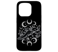 Axolotl Moon Phase Celestial Crystal Mystic Witchy Art Case for iPhone 15 Pro