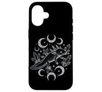 Axolotl Moon Phase Celestial Crystal Mystic Witchy Art Case for iPhone 16