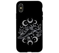 Axolotl Moon Phase Celestial Crystal Mystic Witchy Art Case for iPhone X/XS
