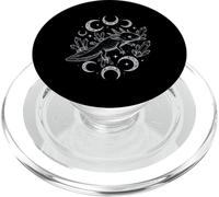 Axolotl Moon Phase Celestial Crystal Mystic Witchy Art PopSockets PopGrip for MagSafe