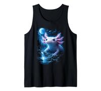 Axolotl Moonlight Artwork Amphibian Lovers Nature Forest Tank Top