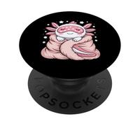 Axolotl Nap Time Cozy Cute Sleepy Stars Dream Pastel PopSockets Adhesive PopGrip