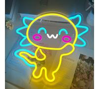 Axolotl Neon Sign, LED Anime Neon Signs, Kawaii Sign Light Present for Wall Decor, Dimmable/USB Powered Axolotl Neon Light for Children Room Dorm Decor Girls Birthday Party Christmas