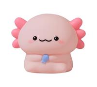 Axolotl Night Light - 3 Level Dimmable Silicone Bedside Lamp, Cute Animal Shape Rechargeable Glow, 12.4x11cm Compact,1200mAh Battery, Soft Silicone Safe, for Kids Bedrooms Nurseries