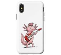 Axolotl Playing Guitar Rock & Roll Axolotls Rocker Music Case for iPhone X/XS