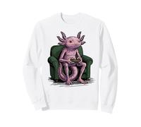 Axolotl Playing Video Games Aliens Gaming Boys Gamer Sweatshirt