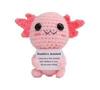 Axolotl Plush - Creative Cute Crochet Doll | Positive Crochet Animal Axolotl For Friends Party Decor Mood Booster Feel Good Novelty Companion | Stuffed Animal Gift