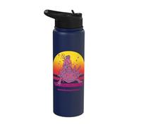 Axolotl Poseidon Trident Symbol Gr od Mythology Stainless Steel Insulated Water Bottle