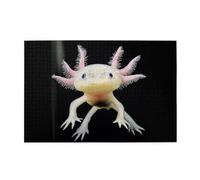 Axolotl Print, Jigsaw Puzzles 1000 Pieces Wooden Jigsaw Toy Family Game Wall Decor for Adults Teens
