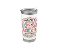 Axolotl Questions Kindergarten Back to School Classroom Stainless Steel Insulated Tumbler