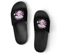 Axolotl Reading A Book Men's Slide Sandal Non Slip Shower Shoes Bathroom Slippers for Pool Beach 39 (245mm)