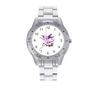 Axolotl Reading Book Men's Watches Stainless Steel Watch Strap Analog Quartz Watch Business Wristwatches