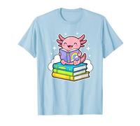 Axolotl Reading Books Fun Learning Cozy Bookworm T-Shirt
