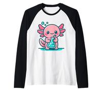 Axolotl Science Pals Cute lab pal for STEM Fans Raglan Baseball Tee