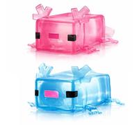 Axolotl Squishy, 2PCS for Sensory Fidgets and Stress Relief, Square Shape Design in Pink and Blue, Pull, Stretch and Squeeze Stress Cute Fish fidget for Anxiety Relief, Suitable for ADHD Needs