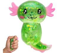 Axolotl Squishy, Stress Relief Fidget Toy with Sugar Texture Design, Portable Desk Companion for Office and Classroom Use, Soft Green Axolotl Toy Measuring 8cm width and 10cm length