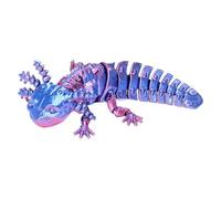 Axolotl Toy, Axolotl Fingerling, 3d Animals, For Halloween, Birthday And Christmas Decorative Collectibles, 3d Printed Animals For Kids And Adults Gifts (Blue Purple)