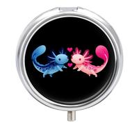 Axolotl Travel Pill Organizer Portable Pill Case Small Pill Box for Purse Pocket