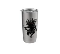 Axolotl Warrior Dark Fantasy Samurai Art Stainless Steel Insulated Tumbler