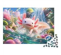 Axolotl Water Flower Jigsaw Puzzle, 1000 Pcs For Adults