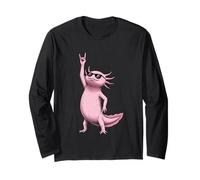 Axolotl with Sunglasses Rock Pose Long Sleeve T-Shirt