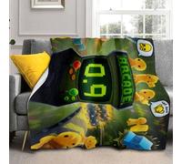 Axolotl Wobbly Life Blanket Boys Wobbly Life Throws Blanket - Soft Lightweight Plush Cozy (D,L: 50in x 80in)