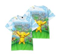 Axolotl Wobbly Life Role-Playing Shirts 3D Printed Short Sleeved Shirts for Teenagers Wobbly Life T-Shirts (C,13-14years)