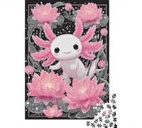 Axolotl Wooden Jigsaw Puzzles 1000 Pieces for Adults Fun Home Decoration Stress Relief Toy Education Game Toy Intellectual Game Challenge Educational 1000pcs (75x50cm)