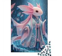 Axolotl Wooden Jigsaw Puzzles for Adults Fun 1000 Piece Education Game Toy Intellectual Game Decoration Stress Relief Toy Relaxation And Intelligence 1000pcs (75x50cm)