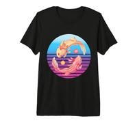 Axolotl yin and yang Harmony Balance Graceful Fluid Peaceful Premium T-Shirt
