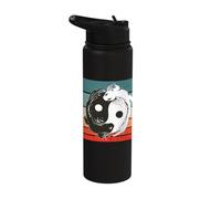 Axolotl yin-yang Balance Harmony Contrast Duality Peace Stainless Steel Insulated Water Bottle