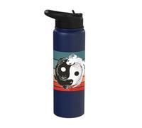 Axolotl yin-yang Balance Harmony Contrast Duality Peace Stainless Steel Insulated Water Bottle