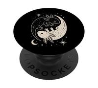 Axolotl Yin Yang Celestial Stars Moon Balance PopSockets Adhesive PopGrip