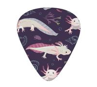 Axolotls,12 Pcs Guitar Pick,3 Different Thickness Plectrums for Acoustic Guitar Bass Ukulele (0.46mm 0.96mm 0.71mm)