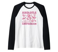 Axolotls are The Ultimate Amphibian Cute Axolotls Raglan Baseball Tee