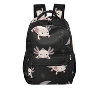 Axolotls Black the backpack kid with chest strap bookbag for student