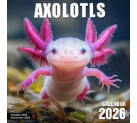 Axolotls Calendar 2026: Discover the mysterious and enchanting world of axolotls across 15 months