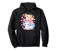 Axolotls Lovers Kawaii Anime Cute Axolotl Pullover Hoodie