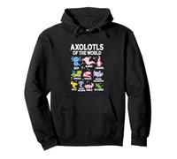 Axolotls Of The World Animals Cute Kawaii Axolotl Pullover Hoodie