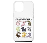 Axolotls of The World Axolotl Morphs Chart Educational Art Case for iPhone 12 Pro Max