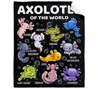 Axolotls of The World Blanket Gifts for Women Adult Swaddle Friend Super Soft Warm Fuzzy Cozy Lightweight Throw Blankets for Home Bed Couch Sofa 40"x50" for Kids/Children