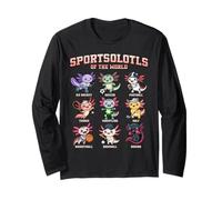Axolotls of The World Cute Axolotl Kawaii Sportsolotls Lover Long Sleeve T-Shirt