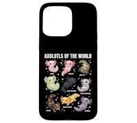 Axolotls of the World - Cute Axolotl Morphs Science Lovers Case for iPhone 15 Pro Max