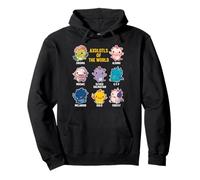 Axolotls Of The World Cute Kawaii Axolotl Types of axolotl Pullover Hoodie